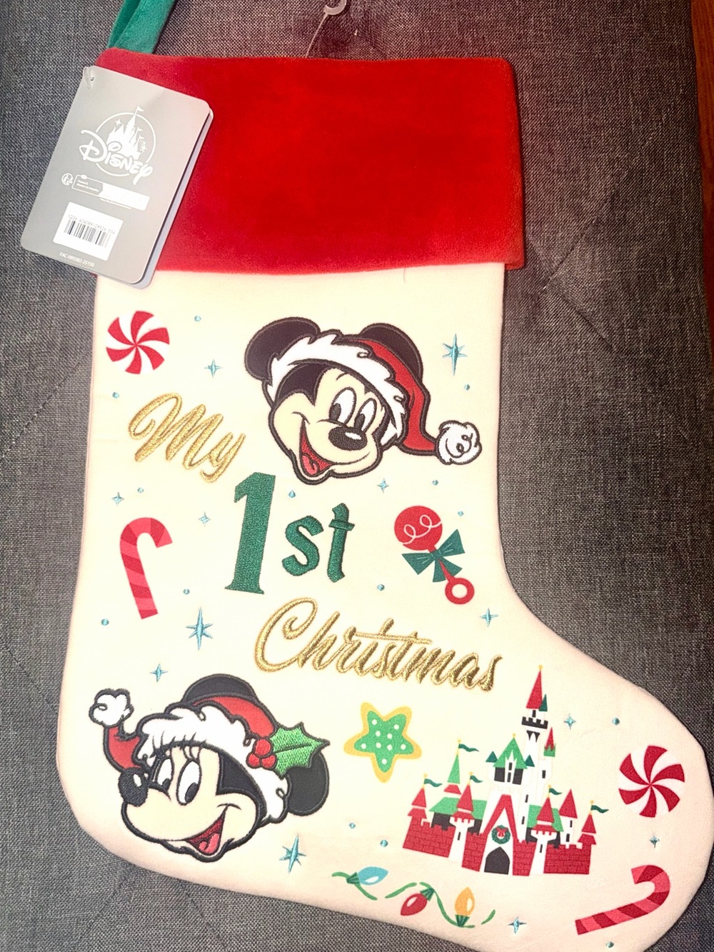 New Original Disney Store My First Christmas Stoking